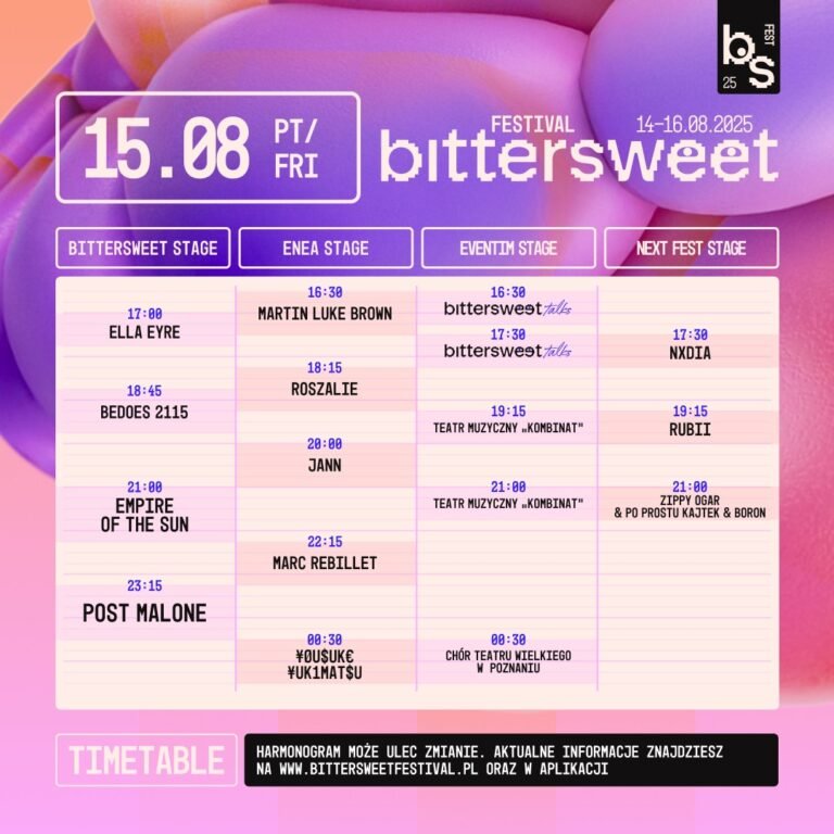 bittersweet festival 2025 piątek