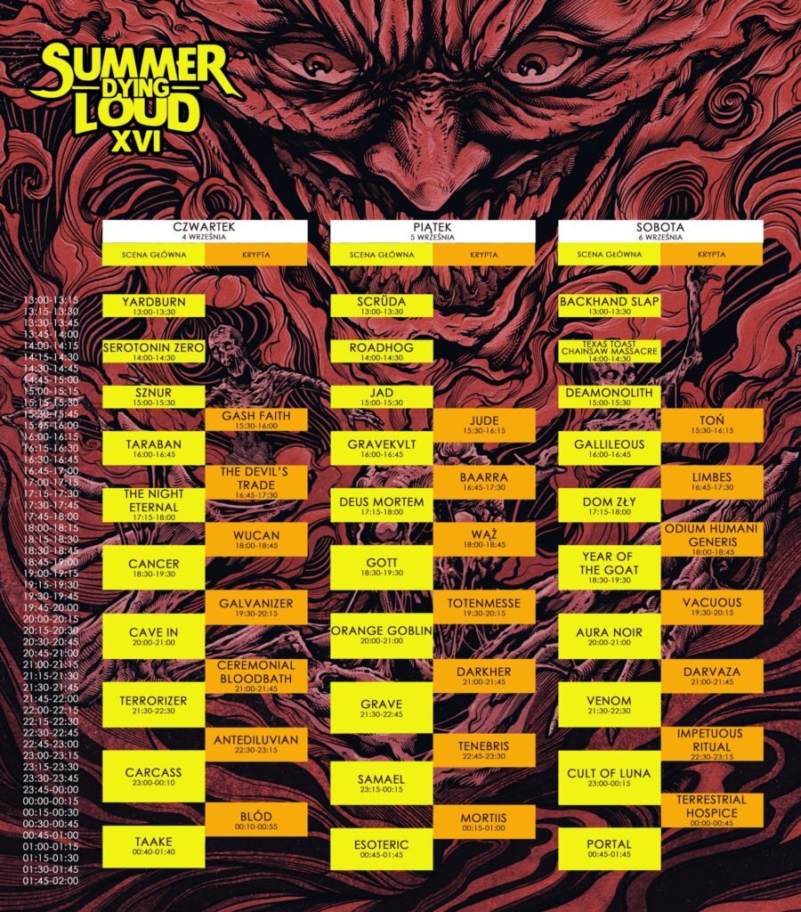 summer dying loud 2025 harmonogram