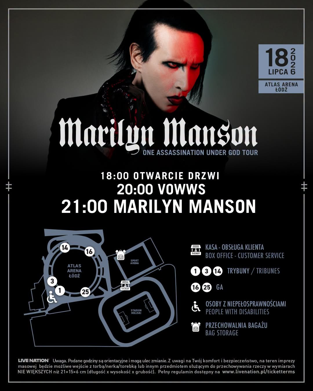 marilyn manson łódź