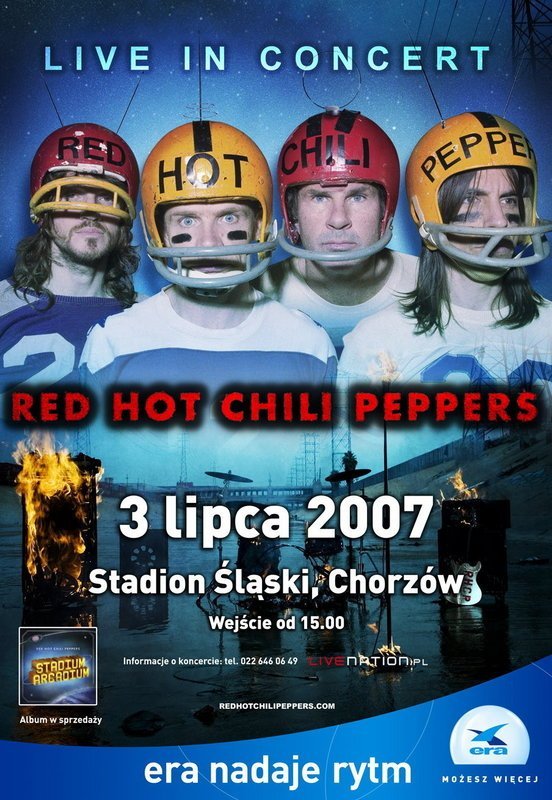 red hot chili peppers stadion śląski chorzów 3 lipca 2007