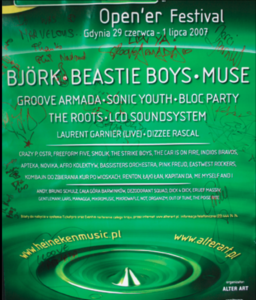 Plakat Open'era z 2007 roku