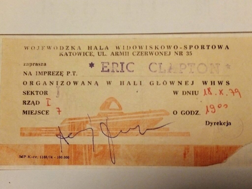 eric clapton bilet na koncert w spodku 1979