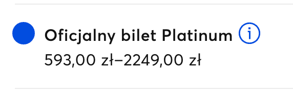 dynamiczne ceny biletów platinum