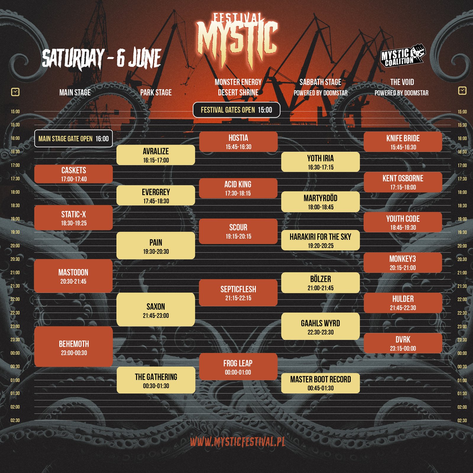 mystic festival 2026 sobota