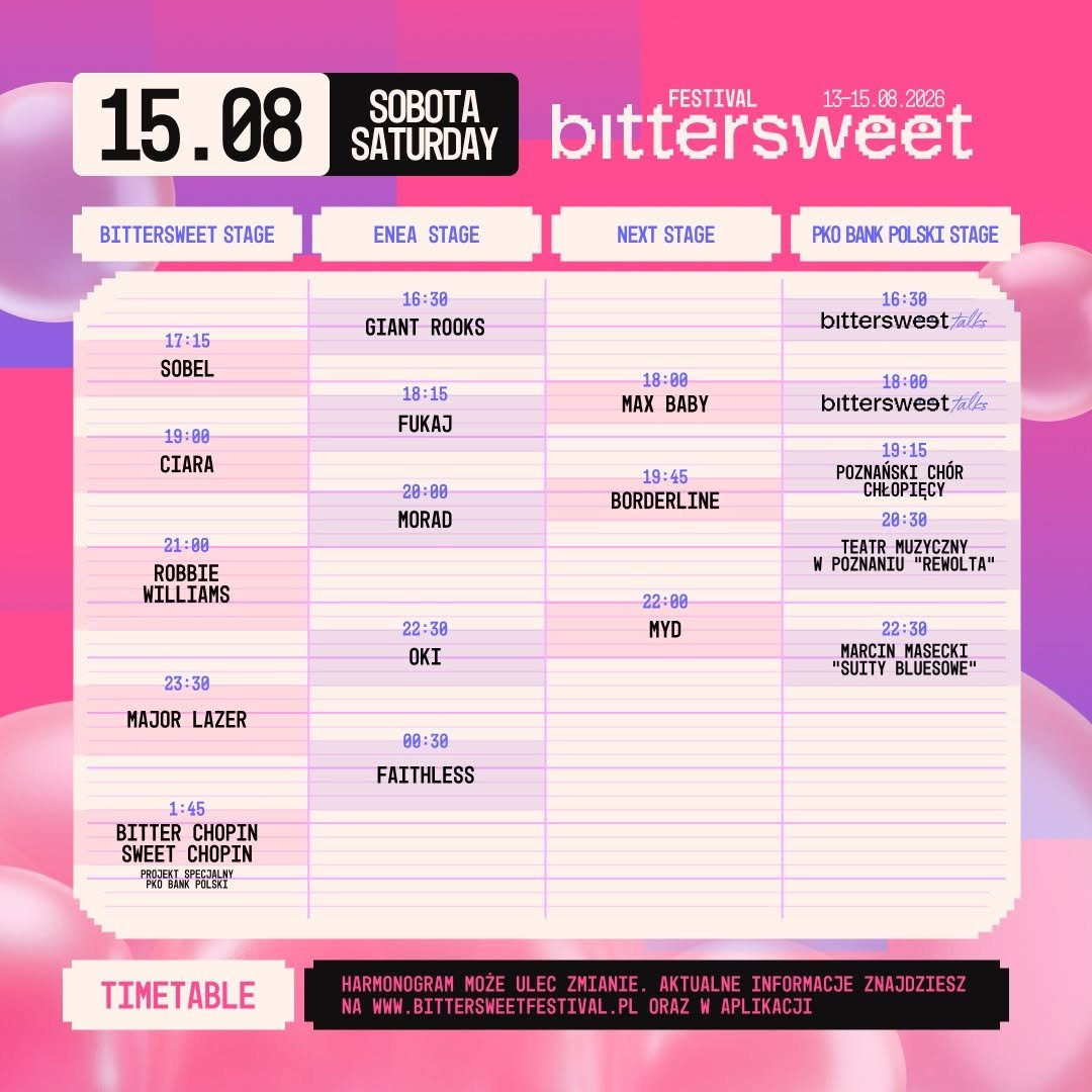 bittersweet 2026 sobota