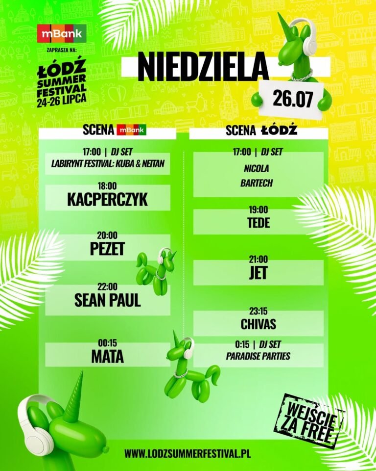 łódź summer festival 2026 niedziela