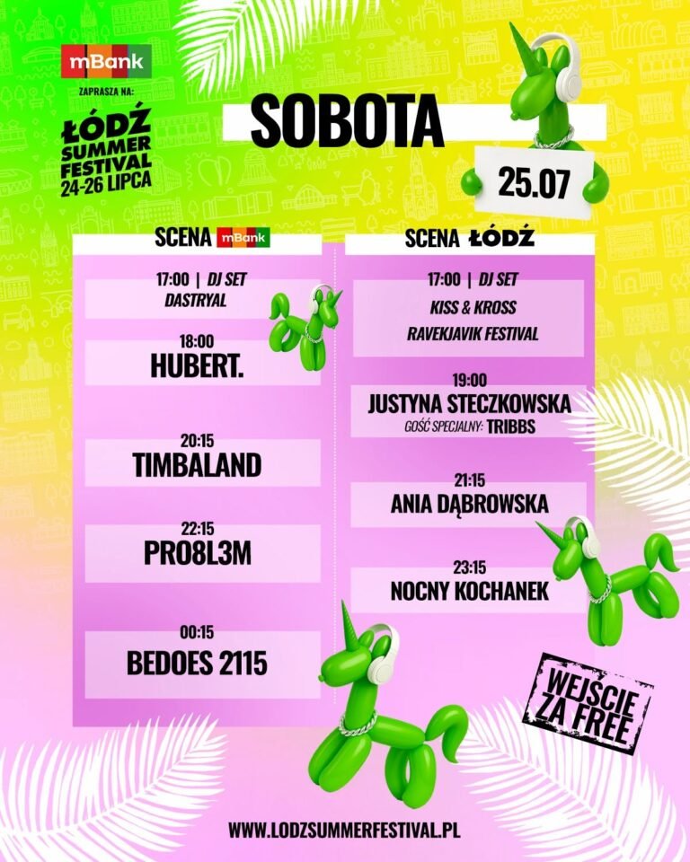 łódź summer festival 2026 sobota